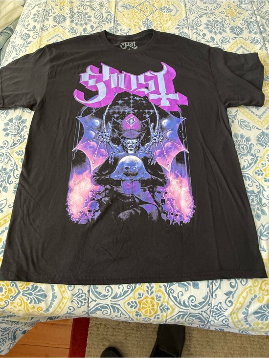Ghost Other - Ghost Graphic Men's Black Tee with Purple Artwork